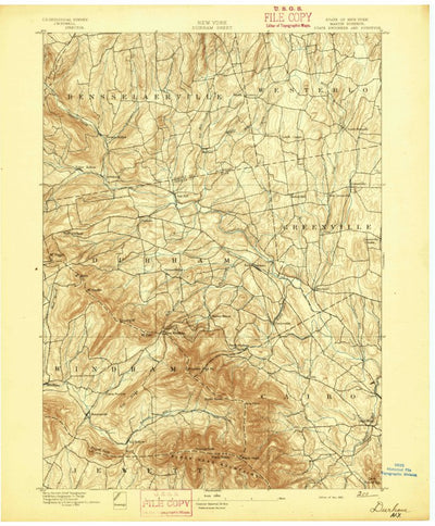 United States Geological Survey Durham, NY (1893, 62500-Scale) digital map