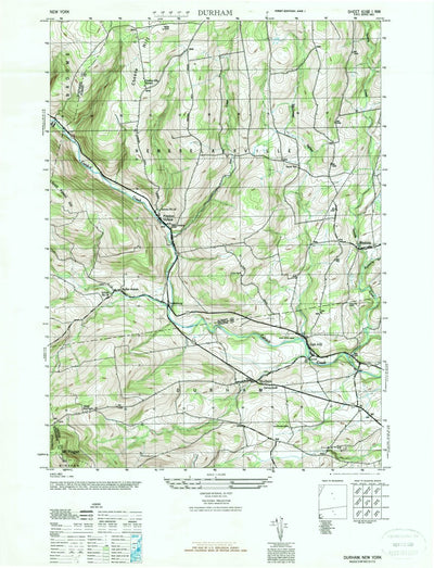 United States Geological Survey Durham, NY (1945, 24000-Scale) digital map