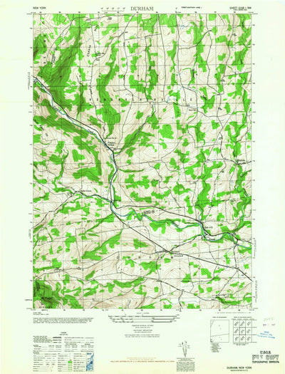 United States Geological Survey Durham, NY (1967, 24000-Scale) digital map