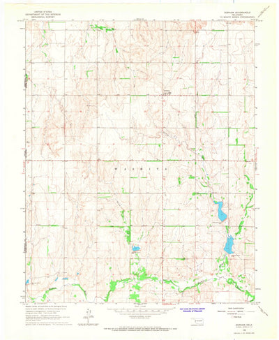 United States Geological Survey Durham, OK (1966, 24000-Scale) digital map