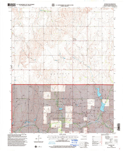 United States Geological Survey Durham, OK (1998, 24000-Scale) digital map