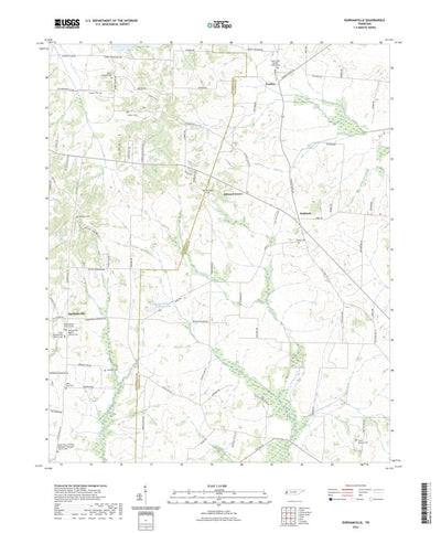 United States Geological Survey Durhamville, TN (2022, 24000-Scale) digital map