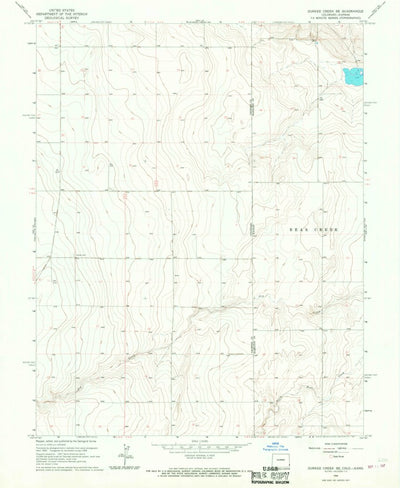 United States Geological Survey Durkee Creek SE, CO-KS (1966, 24000-Scale) digital map