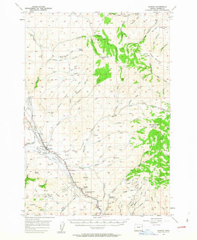 United States Geological Survey Durkee, OR (1957, 62500-Scale) digital map