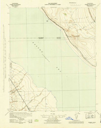 United States Geological Survey Durmid, CA (1944, 62500-Scale) digital map