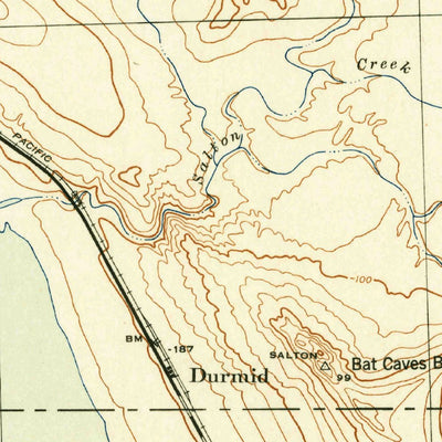 United States Geological Survey Durmid, CA (1944, 62500-Scale) digital map