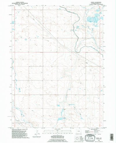 United States Geological Survey Duroc, WY (1990, 24000-Scale) digital map