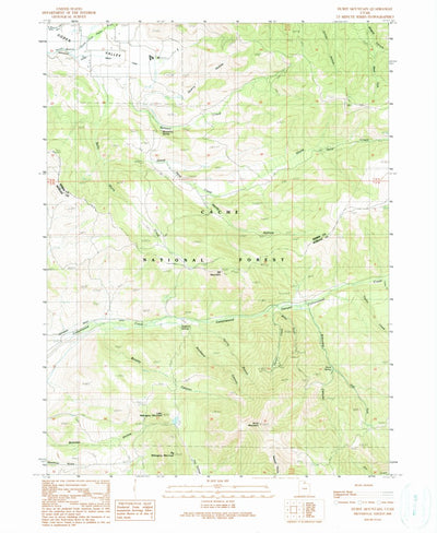 United States Geological Survey Durst Mountain, UT (1990, 24000-Scale) digital map