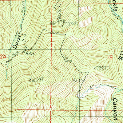 United States Geological Survey Durst Mountain, UT (1990, 24000-Scale) digital map