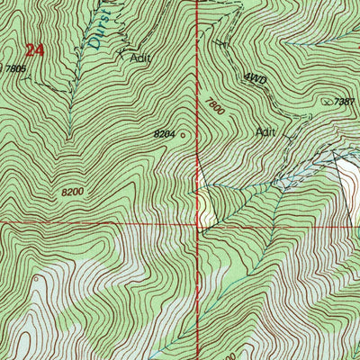 United States Geological Survey Durst Mountain, UT (1998, 24000-Scale) digital map