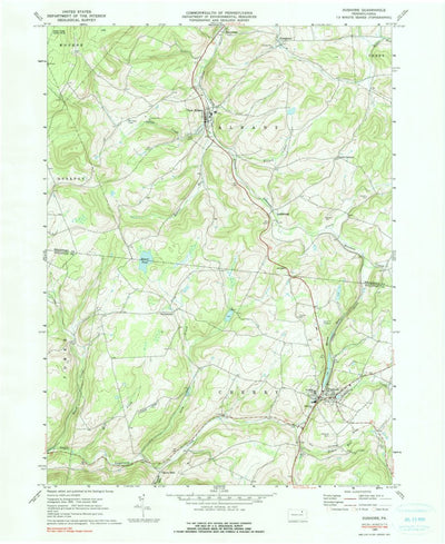 United States Geological Survey Dushore, PA (1969, 24000-Scale) digital map