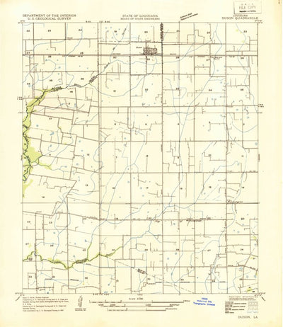 United States Geological Survey Duson, LA (1934, 31680-Scale) digital map