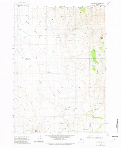United States Geological Survey Dust Bowl, OR (1981, 24000-Scale) digital map