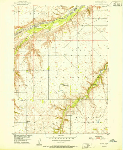 United States Geological Survey Dustin, NE (1951, 24000-Scale) digital map