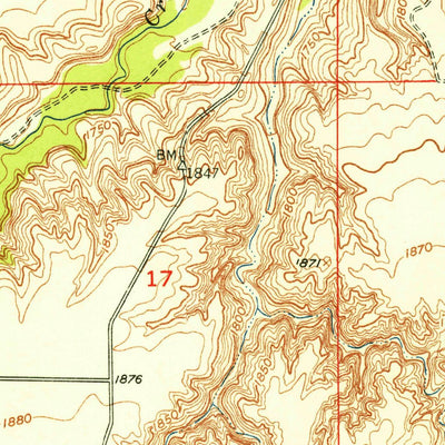 United States Geological Survey Dustin, NE (1951, 24000-Scale) digital map