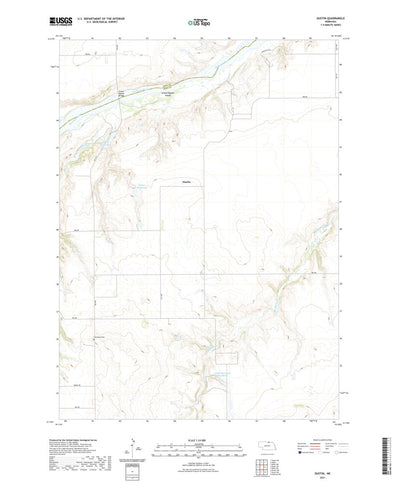 United States Geological Survey Dustin, NE (2021, 24000-Scale) digital map