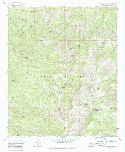 United States Geological Survey Dutch Blue Creek, AZ (1967, 24000-Scale) digital map