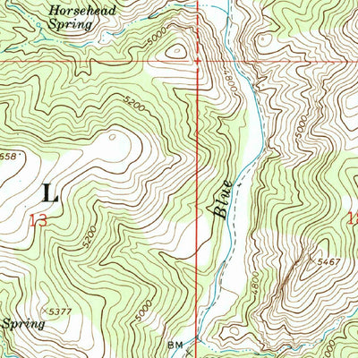 United States Geological Survey Dutch Blue Creek, AZ (1967, 24000-Scale) digital map