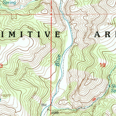 United States Geological Survey Dutch Blue Creek, AZ (1997, 24000-Scale) digital map