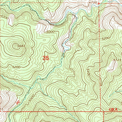 United States Geological Survey Dutch Blue Creek, AZ (1997, 24000-Scale) digital map