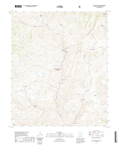 United States Geological Survey Dutch Blue Creek, AZ (2021, 24000-Scale) digital map