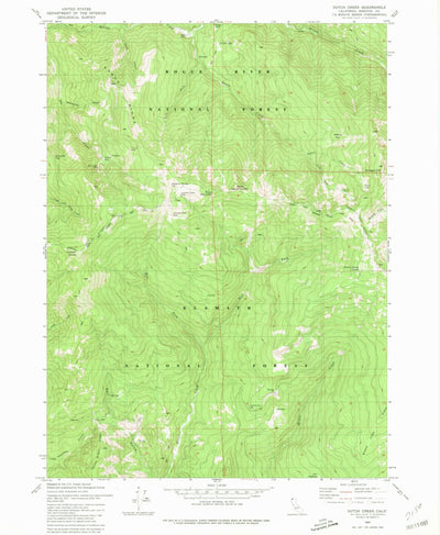 United States Geological Survey Dutch Creek, CA (1980, 24000-Scale) digital map