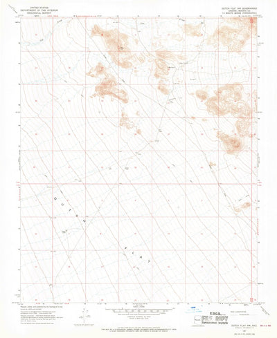 United States Geological Survey Dutch Flat NW, AZ (1967, 24000-Scale) digital map