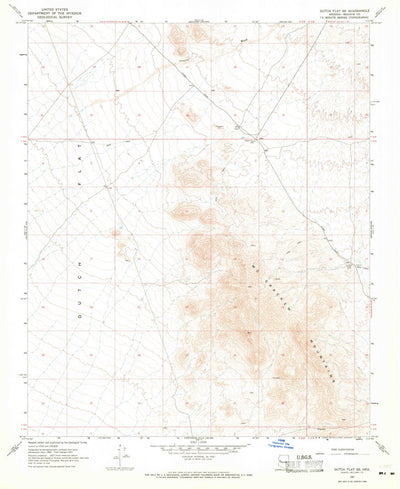 United States Geological Survey Dutch Flat SE, AZ (1967, 24000-Scale) digital map