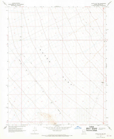 United States Geological Survey Dutch Flat SW, AZ (1967, 24000-Scale) digital map