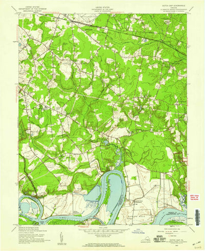 United States Geological Survey Dutch Gap, VA (1952, 24000-Scale) digital map