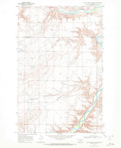United States Geological Survey Dutch Henry Coulee, MT (1969, 24000-Scale) digital map