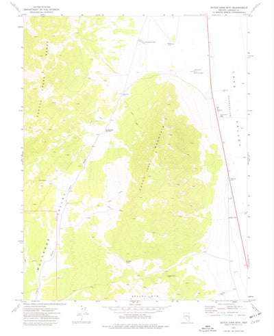 United States Geological Survey Dutch John Mountain, NV (1973, 24000-Scale) digital map