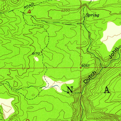 United States Geological Survey Dutch John, UT-WY (1952, 24000-Scale) digital map