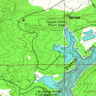 United States Geological Survey Dutch John, UT-WY (1966, 24000-Scale) digital map