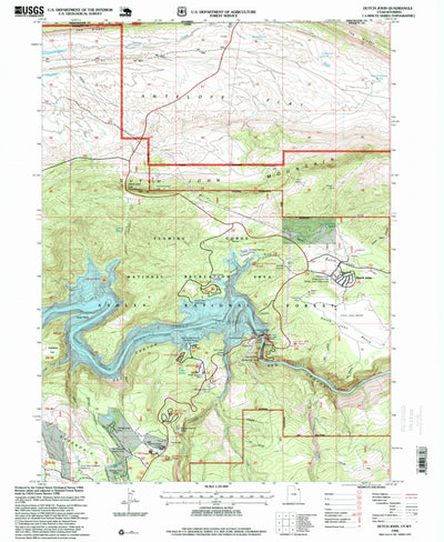 United States Geological Survey Dutch John, UT-WY (1996, 24000-Scale) digital map