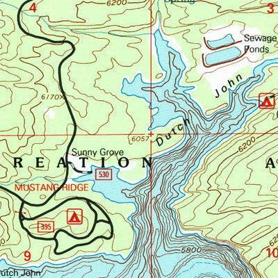 United States Geological Survey Dutch John, UT-WY (1996, 24000-Scale) digital map