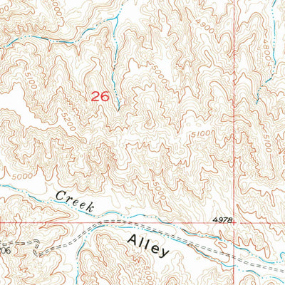 United States Geological Survey Dutch Nick Flat SW, WY (1951, 24000-Scale) digital map