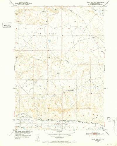 United States Geological Survey Dutch Nick Flat, WY (1951, 24000-Scale) digital map
