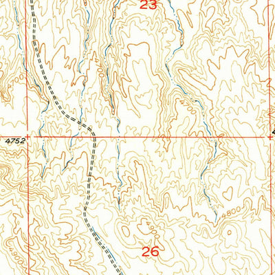 United States Geological Survey Dutch Nick Flat, WY (1951, 24000-Scale) digital map