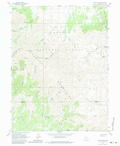 United States Geological Survey Dutch Peak, UT (1963, 24000-Scale) digital map