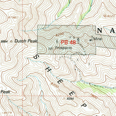 United States Geological Survey Dutch Peak, UT (1998, 24000-Scale) digital map