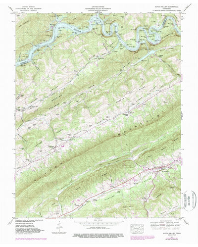 United States Geological Survey Dutch Valley, TN (1941, 24000-Scale) digital map
