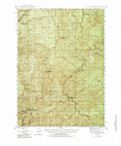 United States Geological Survey Dutchman Butte, OR (1946, 62500-Scale) digital map
