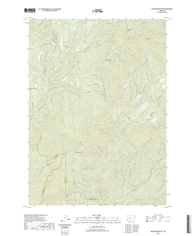 United States Geological Survey Dutchman Butte, OR (2020, 24000-Scale) digital map