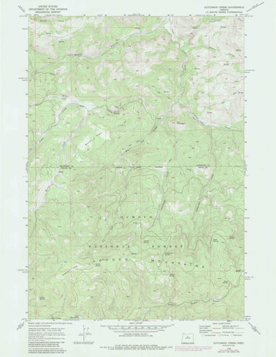 United States Geological Survey Dutchman Creek, OR (1968, 24000-Scale) digital map