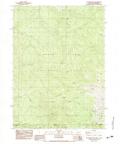 United States Geological Survey Dutchman Peak, OR-CA (1983, 24000-Scale) digital map