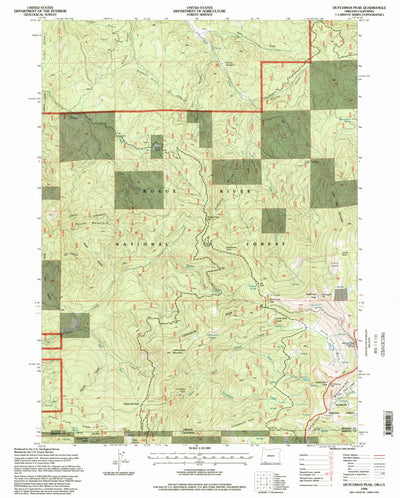United States Geological Survey Dutchman Peak, OR-CA (1996, 24000-Scale) digital map