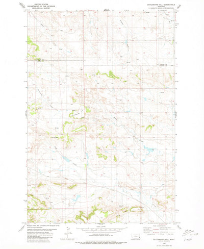United States Geological Survey Dutchmans Hill, MT (1980, 24000-Scale) digital map