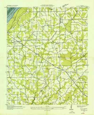 United States Geological Survey Dutton, AL (1936, 24000-Scale) digital map