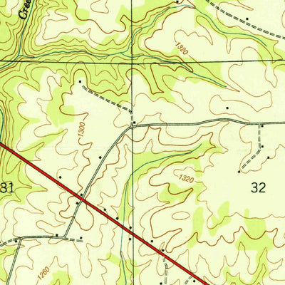 United States Geological Survey Dutton, AL (1950, 24000-Scale) digital map